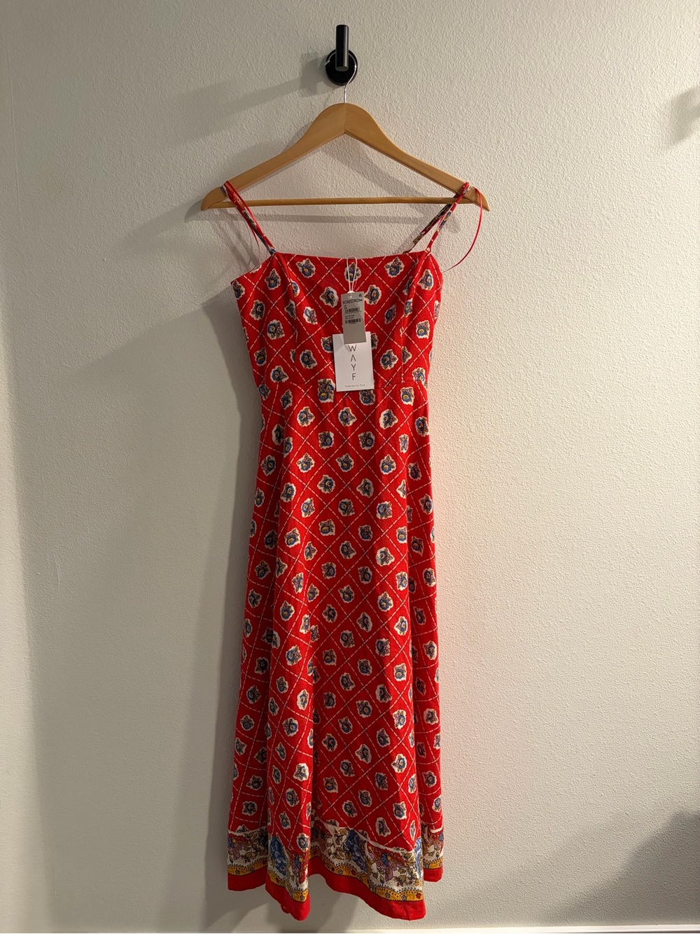 WAYF Linen Blend Midi Dress XS